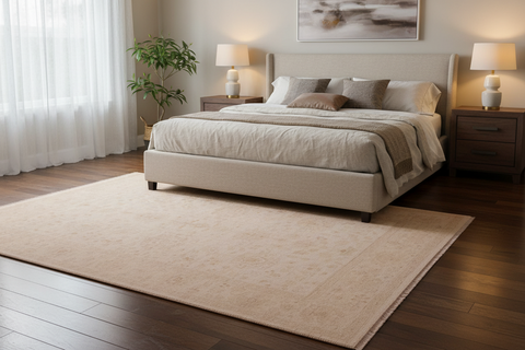 Chic Ziegler Melodi Tan/Ivory Wool Rug - 5'11'' x 9'2''
