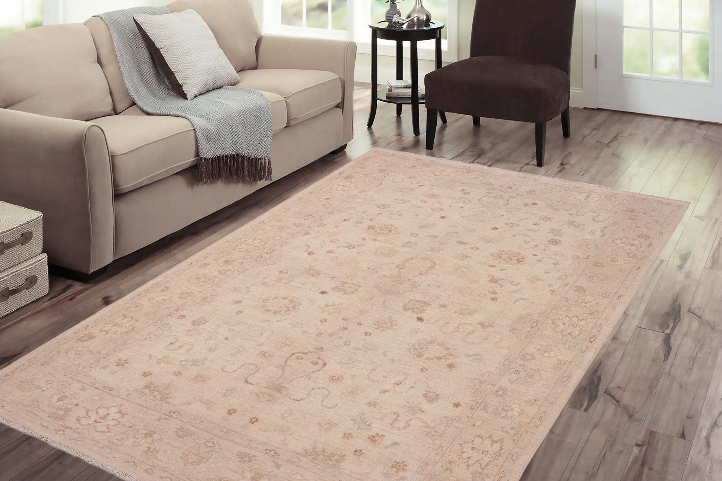 handmade Traditional Kafkaz Beige Brown Hand Knotted RECTANGLE 100% WOOL area rug 6x9