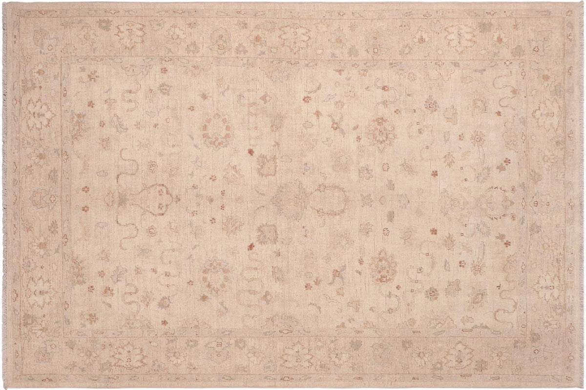 handmade Traditional Kafkaz Beige Brown Hand Knotted RECTANGLE 100% WOOL area rug 6x9