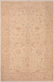 handmade Transitional Kafkaz Beige Brown Hand Knotted RECTANGLE 100% WOOL area rug 6 x 9