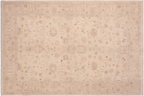handmade Traditional Kafkaz Beige Brown Hand Knotted RECTANGLE 100% WOOL area rug 6x9