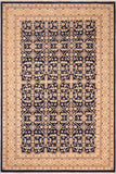handmade Transitional Kafkaz Blue Gold Hand Knotted RECTANGLE 100% WOOL area rug 6 x 9