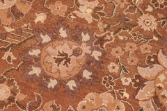 handmade Transitional Kirman Brown Blue Hand Knotted RECTANGLE 100% WOOL area rug 6'X9'