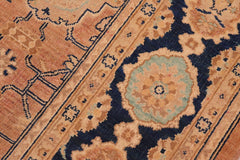 handmade Traditional Kafkaz Rose Blue Hand Knotted RECTANGLE 100% WOOL area rug 6X9