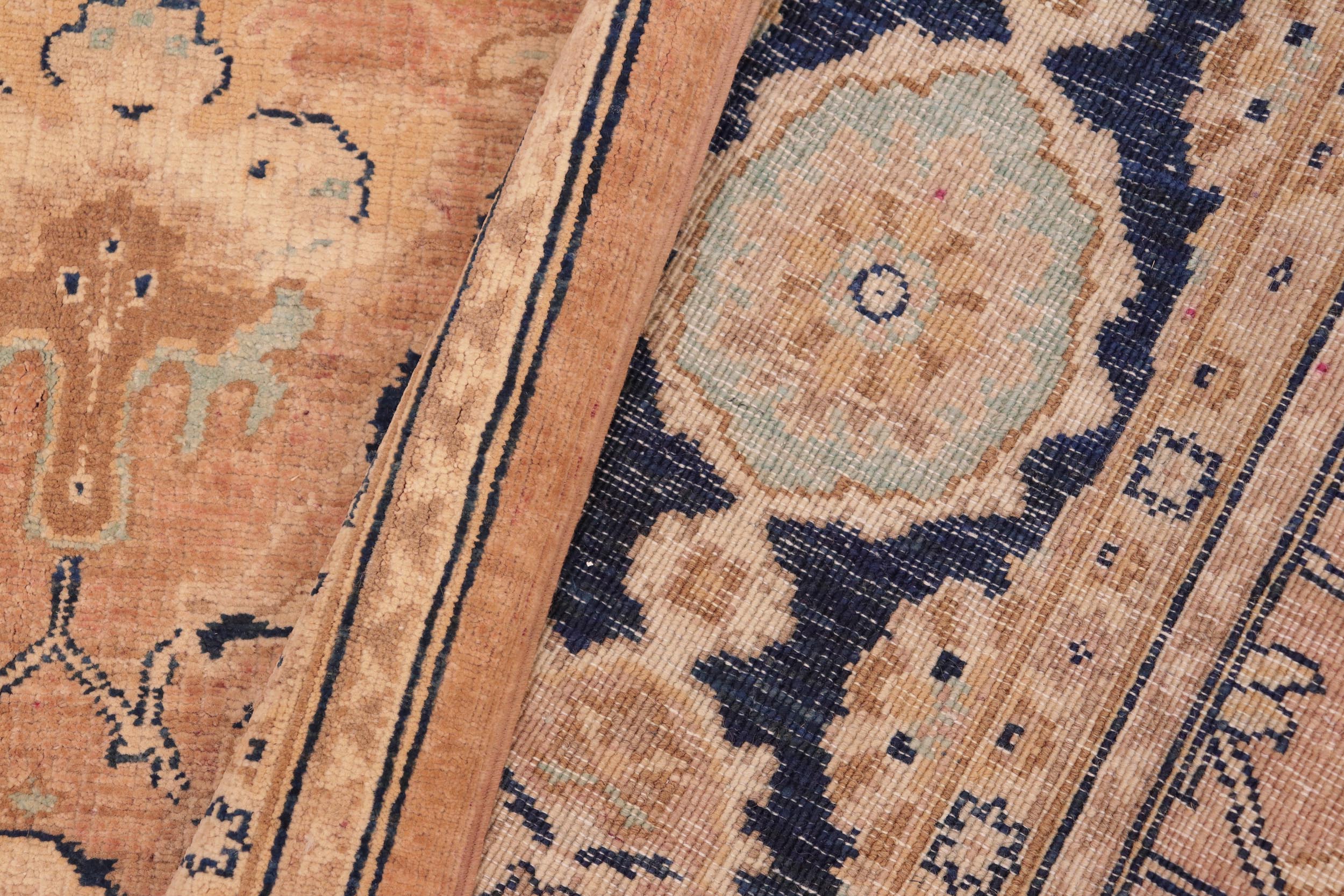 handmade Traditional Kafkaz Rose Blue Hand Knotted RECTANGLE 100% WOOL area rug 6x9