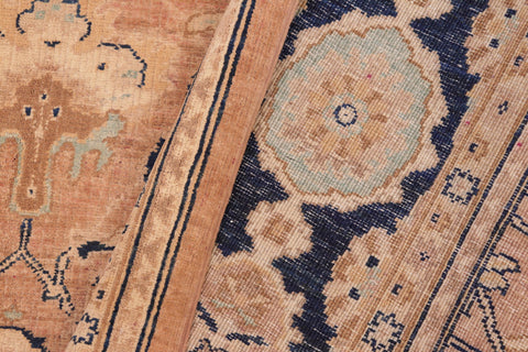 handmade Traditional Kafkaz Rose Blue Hand Knotted RECTANGLE 100% WOOL area rug 6x9