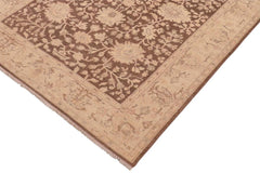 handmade Traditional Kafkaz Brown Tan Hand Knotted RECTANGLE 100% WOOL area rug 6X9