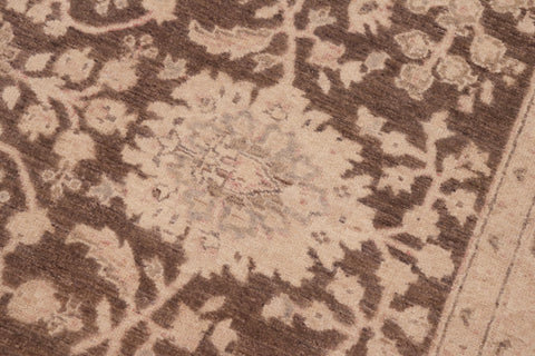 handmade Traditional Kafkaz Brown Tan Hand Knotted RECTANGLE 100% WOOL area rug 6x9