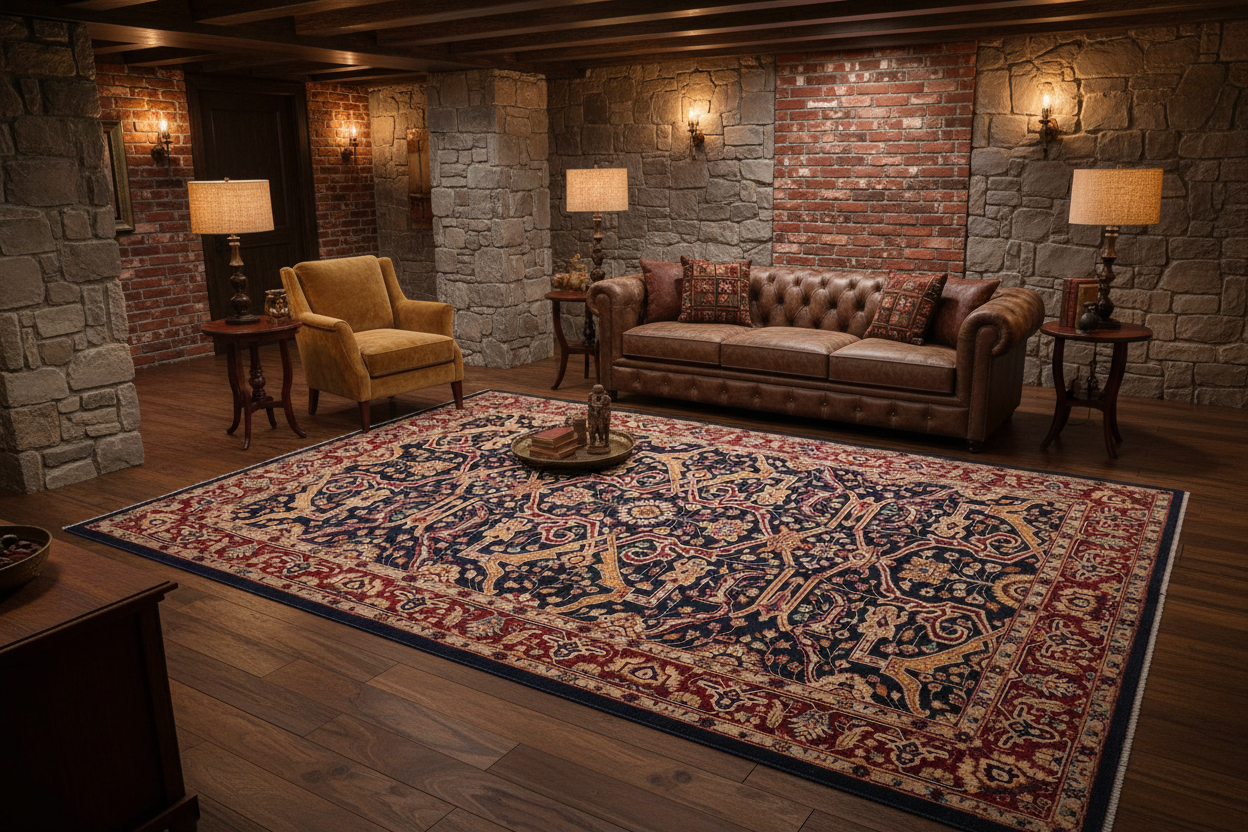 handmade Traditional Kafkaz Blue Red Hand Knotted RECTANGLE 100% WOOL area rug 6' x 9'