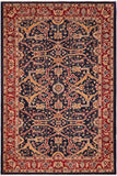 handmade Traditional Kafkaz Blue Red Hand Knotted RECTANGLE 100% WOOL area rug 6 x 9