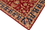 handmade Traditional Kafkaz Red Blue Hand Knotted RECTANGLE 100% WOOL area rug 6 x 9