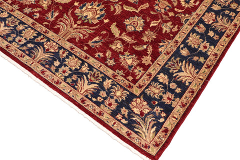 handmade Traditional Kafkaz Red Blue Hand Knotted RECTANGLE 100% WOOL area rug 6x9