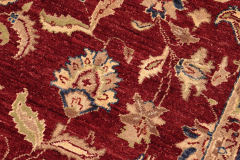 handmade Traditional Kafkaz Red Blue Hand Knotted RECTANGLE 100% WOOL area rug 6x9