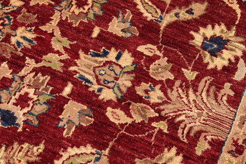 handmade Traditional Kafkaz Red Blue Hand Knotted RECTANGLE 100% WOOL area rug 6x9
