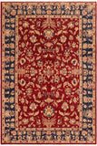 handmade Traditional Kafkaz Red Blue Hand Knotted RECTANGLE 100% WOOL area rug 6 x 9