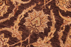 handmade Traditional Kafkaz Brown Tan Hand Knotted RECTANGLE 100% WOOL area rug 6X9