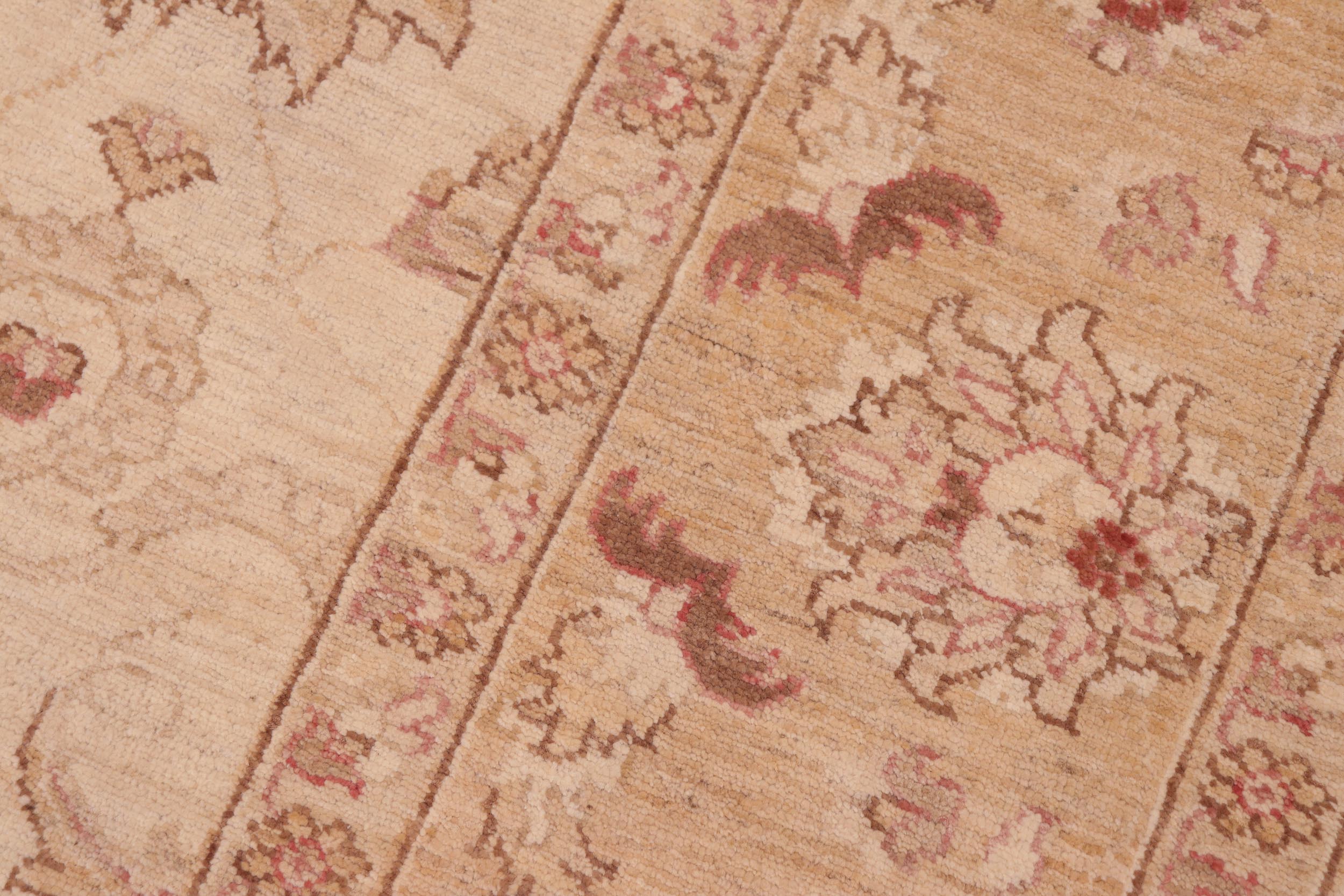 handmade Traditional Kafkaz Beige Gold Hand Knotted RECTANGLE 100% WOOL area rug 6x9