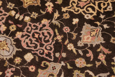 handmade Transitional Kafkaz Brown Beige Hand Knotted RECTANGLE 100% WOOL area rug 6'X9'