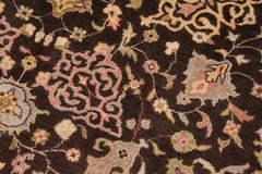 handmade Transitional Kafkaz Brown Beige Hand Knotted RECTANGLE 100% WOOL area rug 6'X9'