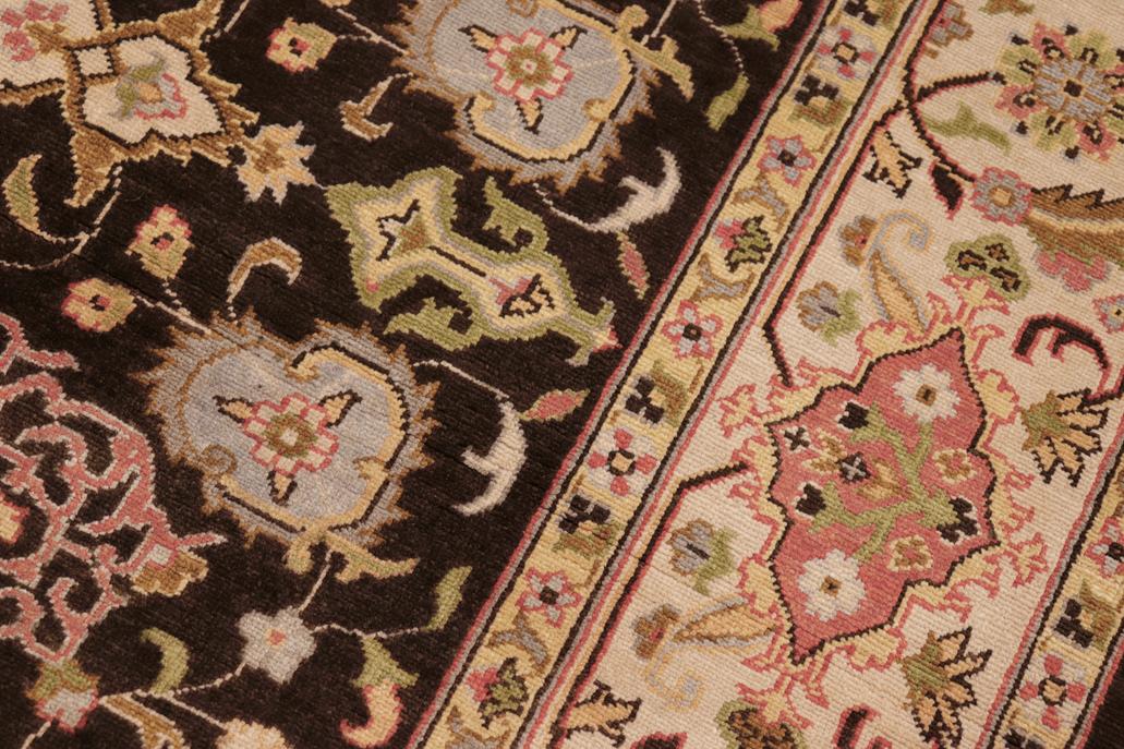 handmade Transitional Kafkaz Brown Beige Hand Knotted RECTANGLE 100% WOOL area rug 6'X9'