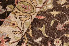 handmade Transitional Kafkaz Brown Beige Hand Knotted RECTANGLE 100% WOOL area rug 6'X9'