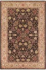 handmade Transitional Kafkaz Brown Beige Hand Knotted RECTANGLE 100% WOOL area rug 6'X9'