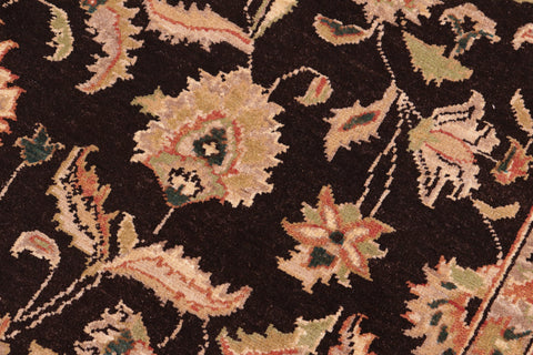 handmade Traditional Kafkaz Brown Tan Hand Knotted RECTANGLE 100% WOOL area rug 6x9