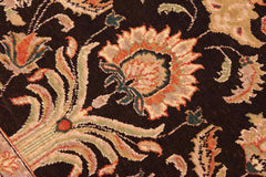 handmade Traditional Kafkaz Brown Tan Hand Knotted RECTANGLE 100% WOOL area rug 6X9