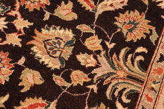 handmade Traditional Kafkaz Brown Tan Hand Knotted RECTANGLE 100% WOOL area rug 6X9