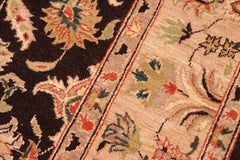 handmade Traditional Kafkaz Brown Tan Hand Knotted RECTANGLE 100% WOOL area rug 6X9