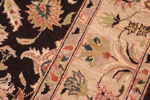 handmade Traditional Kafkaz Brown Tan Hand Knotted RECTANGLE 100% WOOL area rug 6x9
