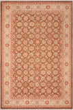 handmade Transitional Kafkaz Brown Beige Hand Knotted RECTANGLE 100% WOOL area rug 6 x 9