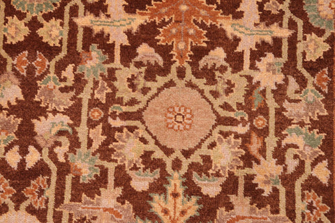 handmade Transitional Kafkaz Brown Green Hand Knotted RECTANGLE 100% WOOL area rug 6x9