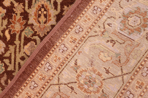 handmade Transitional Kafkaz Brown Green Hand Knotted RECTANGLE 100% WOOL area rug 6x9