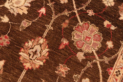 handmade Traditional Kafkaz Brown Beige Hand Knotted RECTANGLE 100% WOOL area rug 6X9