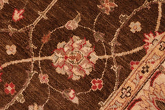 handmade Traditional Kafkaz Brown Beige Hand Knotted RECTANGLE 100% WOOL area rug 6X9