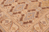 handmade Transitional Kafkaz Brown Beige Hand Knotted RECTANGLE 100% WOOL area rug 6 x 9