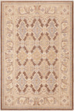 handmade Transitional Kafkaz Brown Beige Hand Knotted RECTANGLE 100% WOOL area rug 6X9