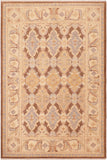handmade Transitional Kafkaz Brown Beige Hand Knotted RECTANGLE 100% WOOL area rug 6 x 9
