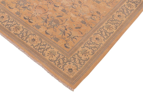 handmade Traditional Kafkaz Rose Tan Hand Knotted RECTANGLE 100% WOOL area rug 6x9