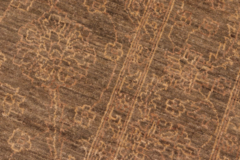 handmade Transitional Kafkaz Brown Gold Hand Knotted RECTANGLE 100% WOOL area rug 6' x 9'