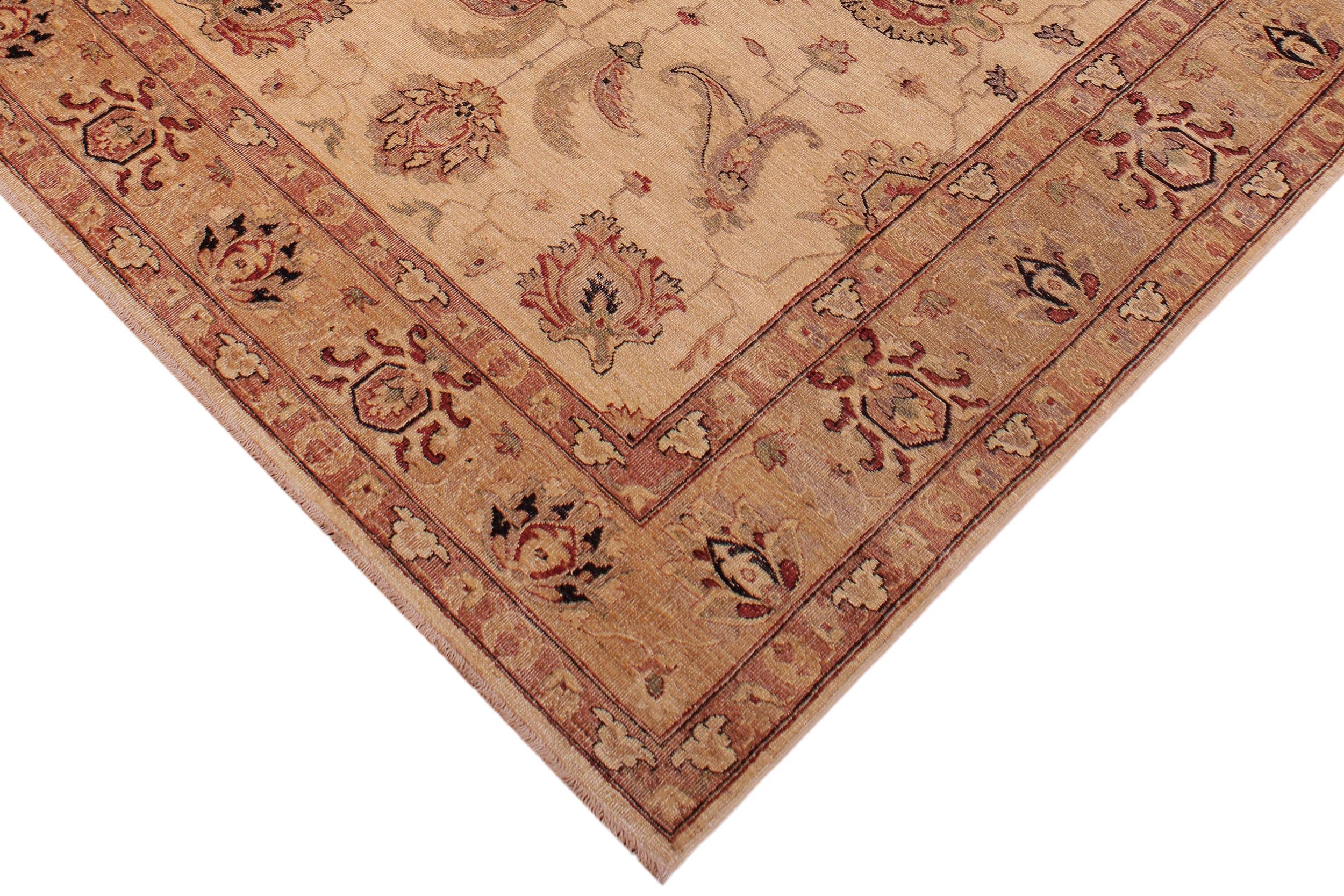 handmade Traditional Kafkaz Ivory Gold Hand Knotted RECTANGLE 100% WOOL area rug 6x9