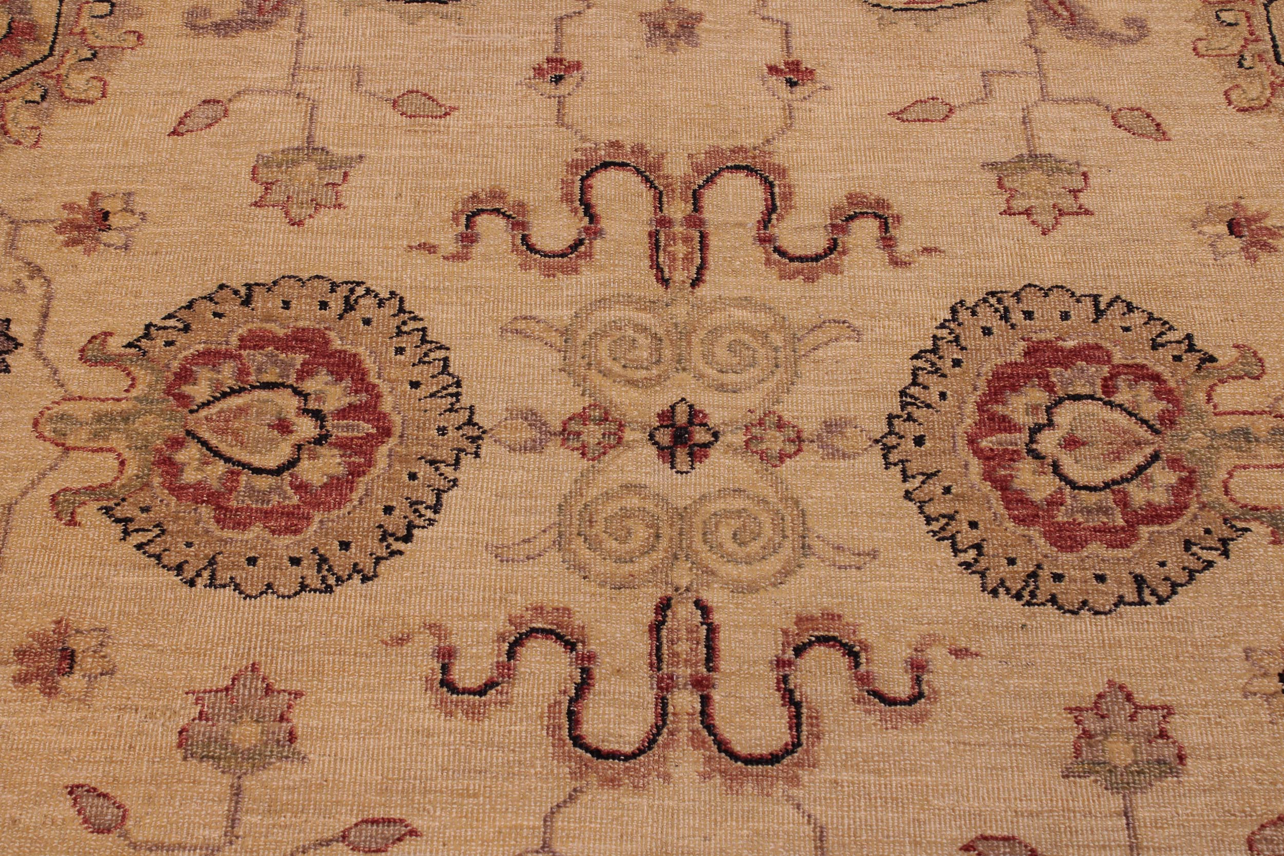 handmade Traditional Kafkaz Ivory Gold Hand Knotted RECTANGLE 100% WOOL area rug 6x9