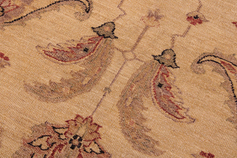 handmade Traditional Kafkaz Ivory Gold Hand Knotted RECTANGLE 100% WOOL area rug 6x9