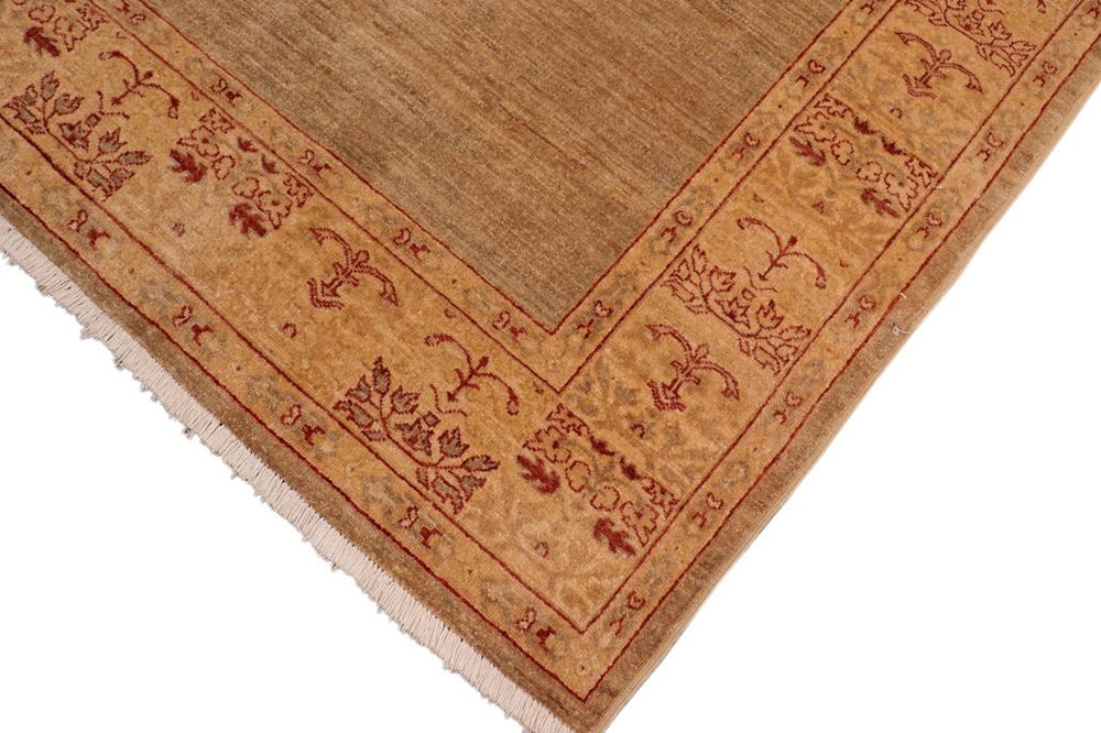 handmade Modern Kafkaz Tan Beige Hand Knotted RECTANGLE 100% WOOL area rug 6X9