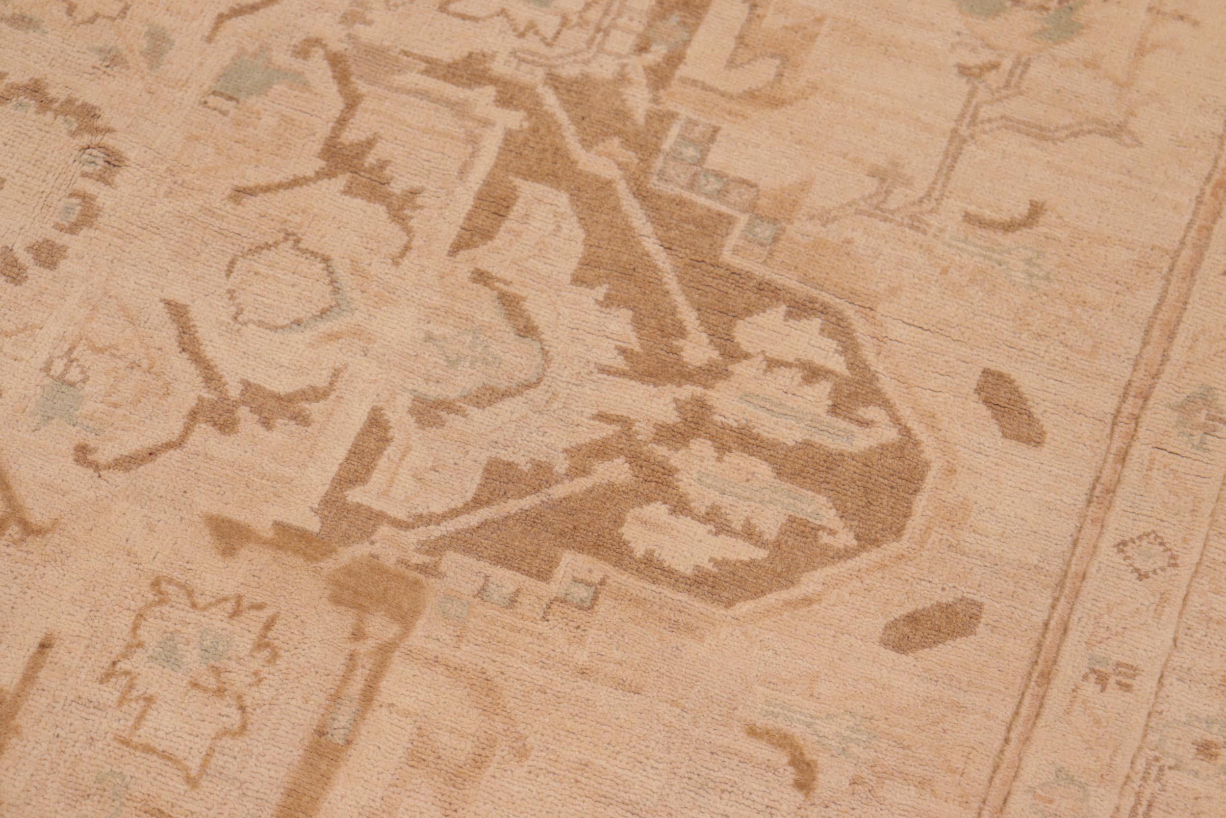 handmade Traditional Kafkaz Brown Tan Hand Knotted RECTANGLE 100% WOOL area rug 6' x 9'