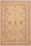 handmade Traditional Kafkaz Tan Blue Hand Knotted RECTANGLE 100% WOOL area rug 6 x 9
