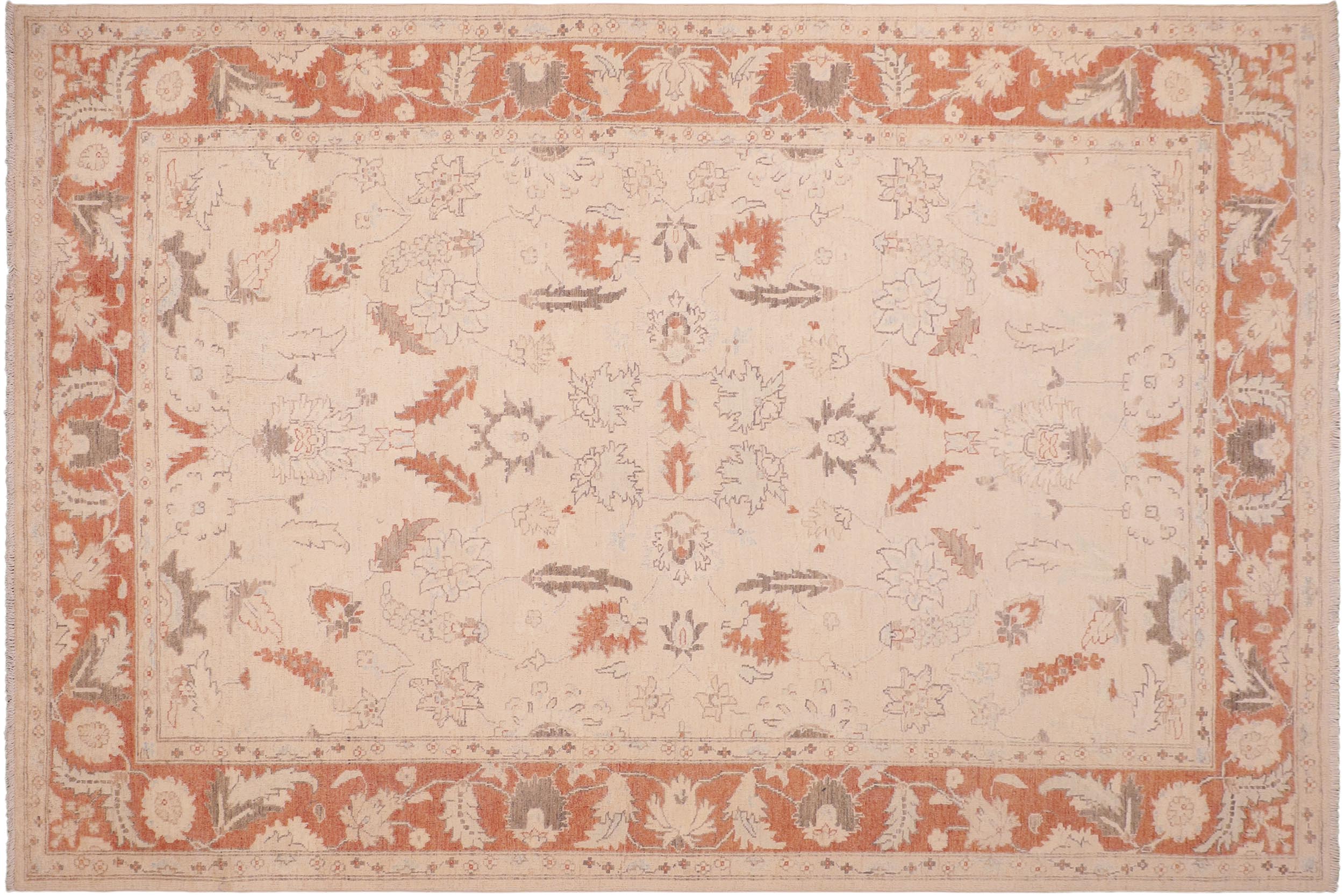 handmade Traditional Kafkaz Tan Rust Hand Knotted RECTANGLE 100% WOOL area rug 6x9