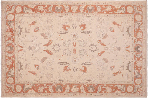 handmade Traditional Kafkaz Tan Rust Hand Knotted RECTANGLE 100% WOOL area rug 6x9