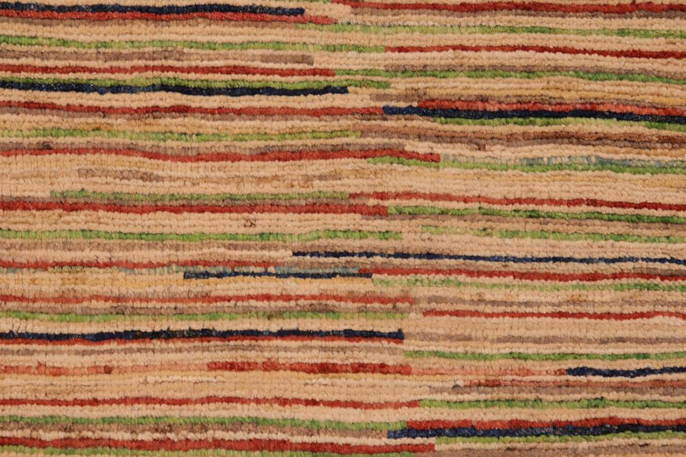 handmade Modern Gabbeh Brown Gold Hand Knotted RECTANGLE 100% WOOL area rug 6 X9 